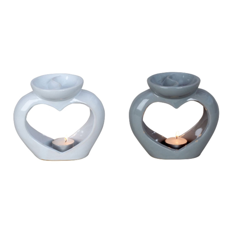Royal Art Collection Αρωματιστής Σετ 2τμχ Κεραμικός Wax Melter Καρδιά Royal Art 16x14εκ. IKO7139 (Υλικό: Κεραμικό) - Royal Art Collection - IKO7139