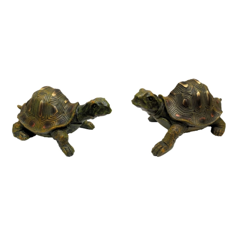 Διακοσμητικά Επιτραπέζια 24home - ΣΗΜΑΝΤΙΚΟ: Σε περίπτωση διαφοράς τιμής από το κατάστημα ισχύει παντα και μόνο η τιμή του καταστήματος Διακοσμητική Χελώνα Σετ 2τμχ Polyresin Royal Art 9x19εκ