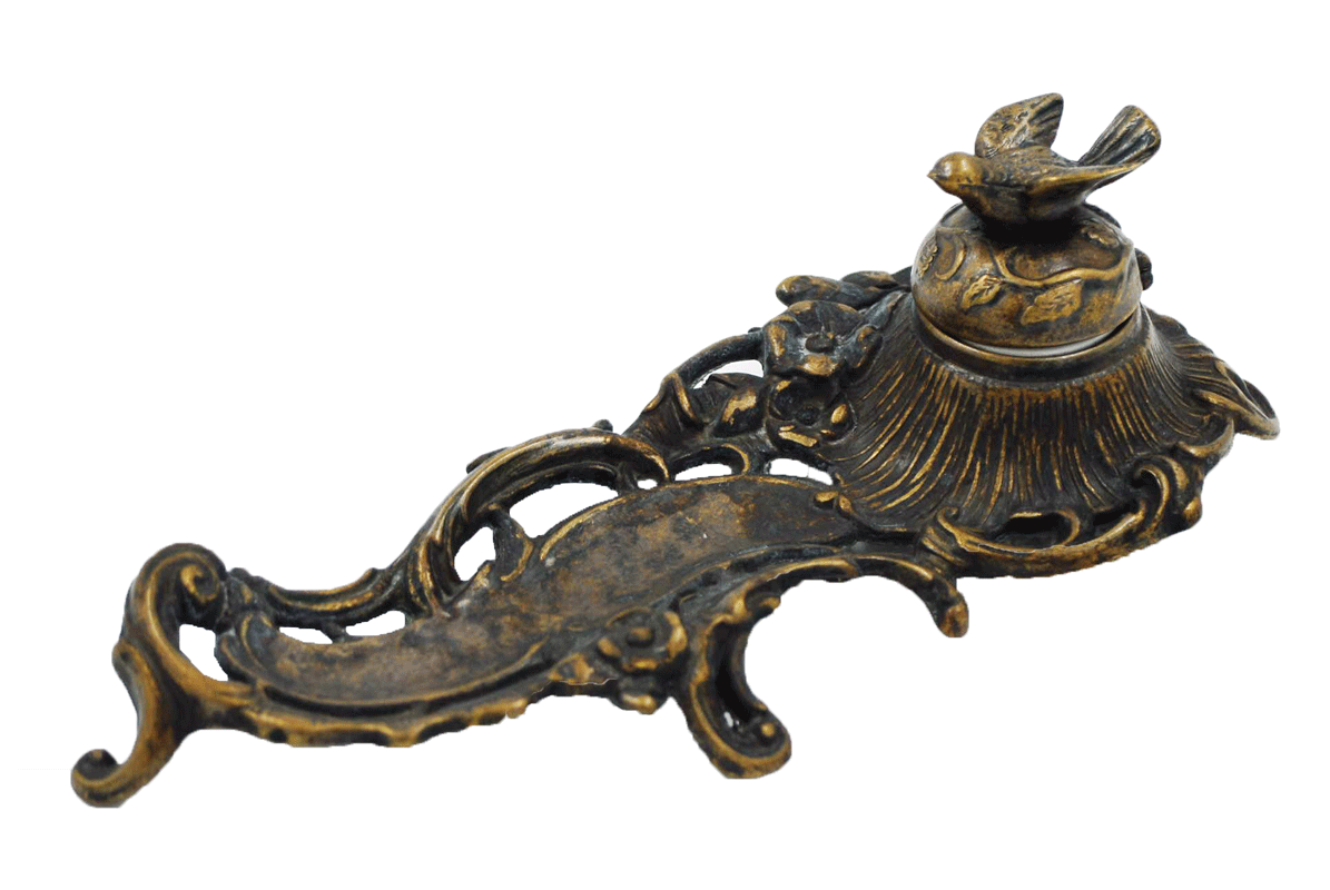 Royal Art Collection Μελανοδοχείο Μπρούτζινο Αντικέ 23εκ. Royal Art STL1081BR (Χρώμα: Αντικέ, Υλικό: Μπρούτζος) - Royal Art Collection - STL1081BR