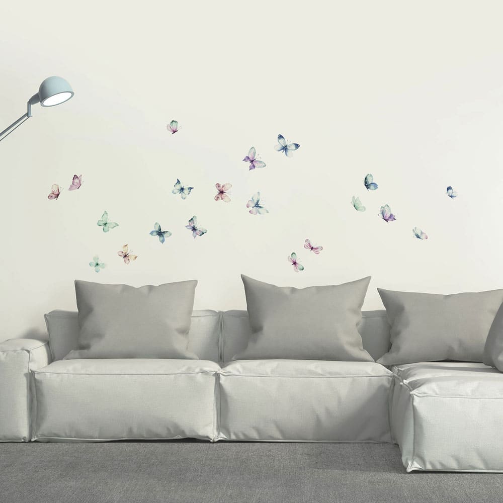 Αυτοκόλλητα Τοίχου Βινυλίου Watercolour Butterflies 72×58εκ. ANGO 54117 – ango – ANGO_54117