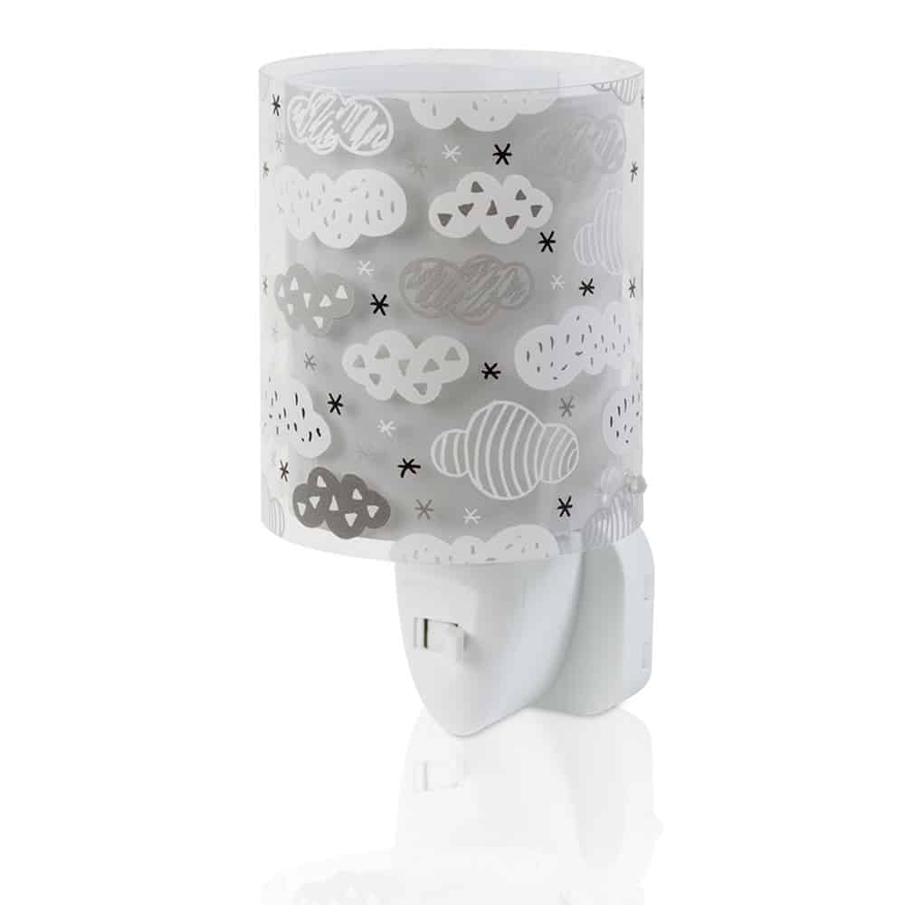Φωτάκι Νυκτός Πρίζας Led Clouds Grey 12x8x14εκ. ANGO 41415E (Υλικό: Πολυπροπυλένιο, Χρώμα: Γκρι) - ango - ANGO_41415E