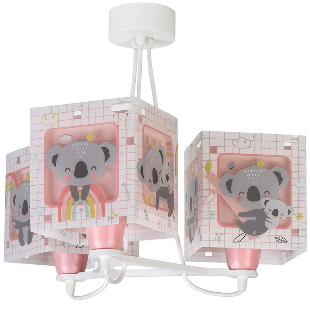 Φωτιστικό Οροφής 3Φωτο Koala Pink 39x39x45εκ. ANGO 63267S (Υλικό: Πολυπροπυλένιο, Χρώμα: Ροζ) - ango - ANGO_63267S