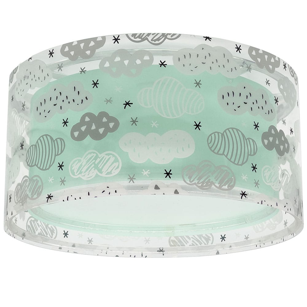 Φωτιστικό Οροφής Πλαφονιέρα Clouds Green 33x16,5εκ. ANGO 41416H (Υλικό: Πολυπροπυλένιο, Χρώμα: Πράσινο ) - ango - ANGO_41416H
