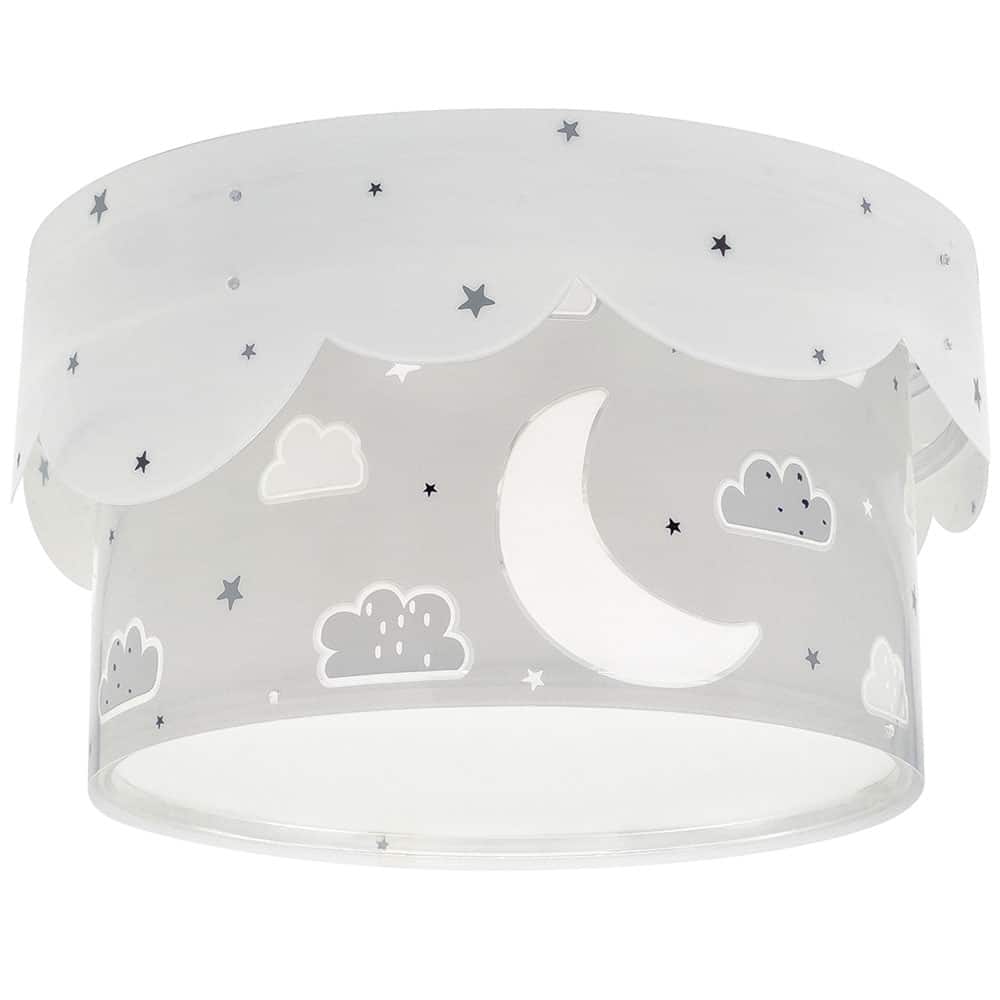 Φωτιστικό Οροφής Πλαφονιέρα Moon Grey 33x18,5εκ. ANGO 61236E (Υλικό: Πολυπροπυλένιο, Χρώμα: Γκρι) - ango - ANGO_61236E