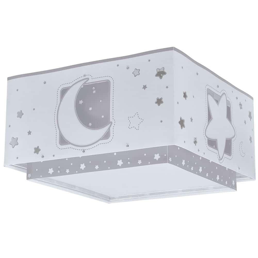 Φωτιστικό Οροφής Πλαφονιέρα Moonlight Grey 30x16,5εκ. ANGO 63236Ε (Υλικό: Πολυπροπυλένιο, Χρώμα: Γκρι) - ango - ANGO_63236E