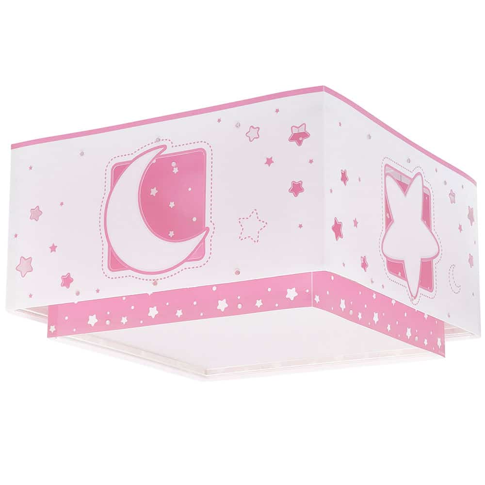 Φωτιστικό Οροφής Πλαφονιέρα Moonlight Pink 30x16,5εκ. ANGO 63236S (Υλικό: Πολυπροπυλένιο, Χρώμα: Ροζ) - ango - ANGO_63236S