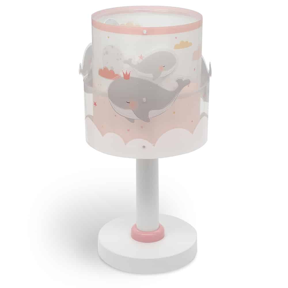 Φωτιστικό Επιτραπέζιο Whale Dreams Pink 15x30εκ. ANGO 61171S (Υλικό: Πολυπροπυλένιο, Χρώμα: Ροζ) - ango - ANGO_61171S