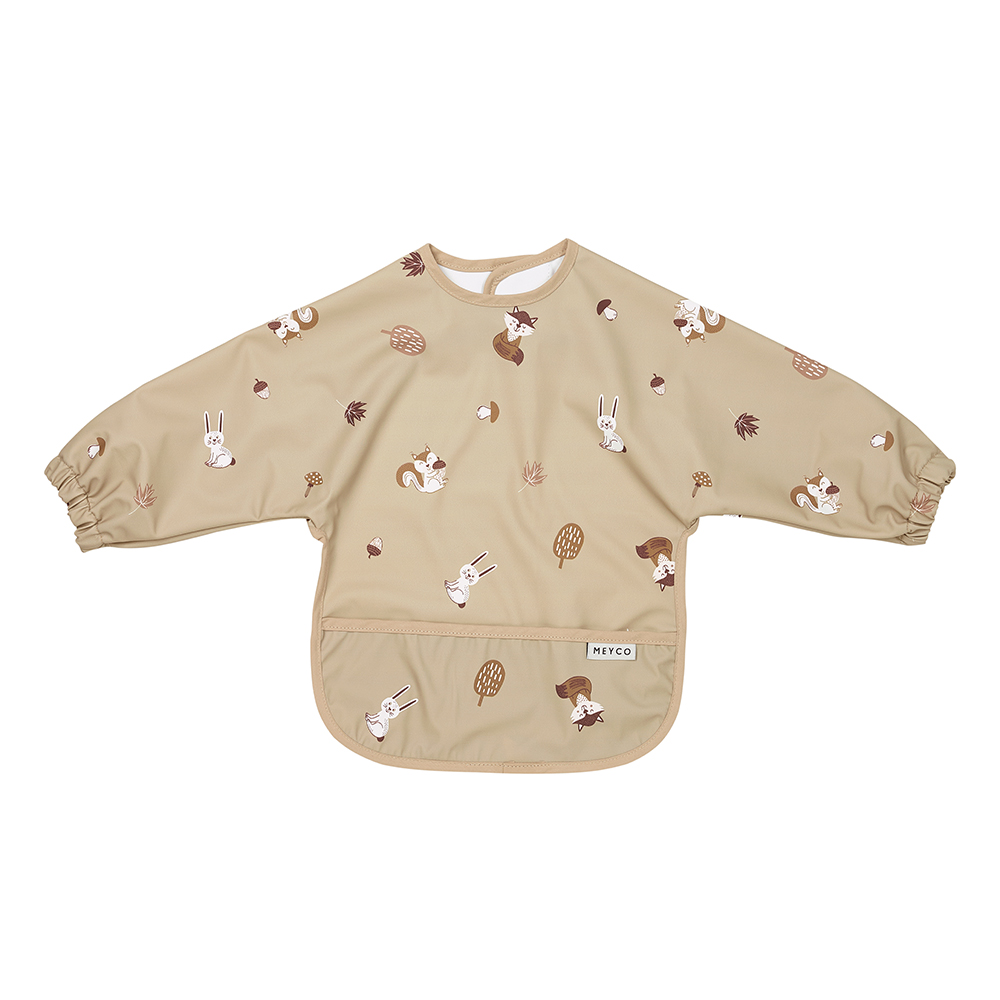 Meyco Σαλιάρα Με Μανίκια Forest Animals Meyco MEY-242.165.33.00 (Χρώμα: Καφέ) - Meyco - MEY-242.165.33.00