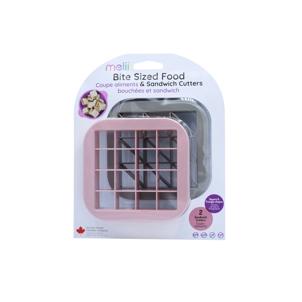 Melii Σετ 2τμχ Κόπτης Sandwich Cutters Pink & Grey Melii MEL24100 (Χρώμα: Ροζ) - Melii - MEL24100