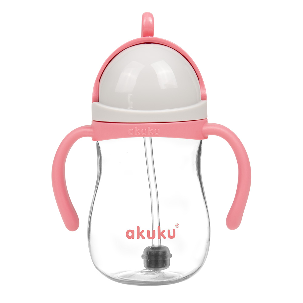 akuku Ποτηράκι Mε Καλαμάκι Kαι Βαρίδι Pink akuku A0676 (Χρώμα: Ροζ) - akuku - A0676