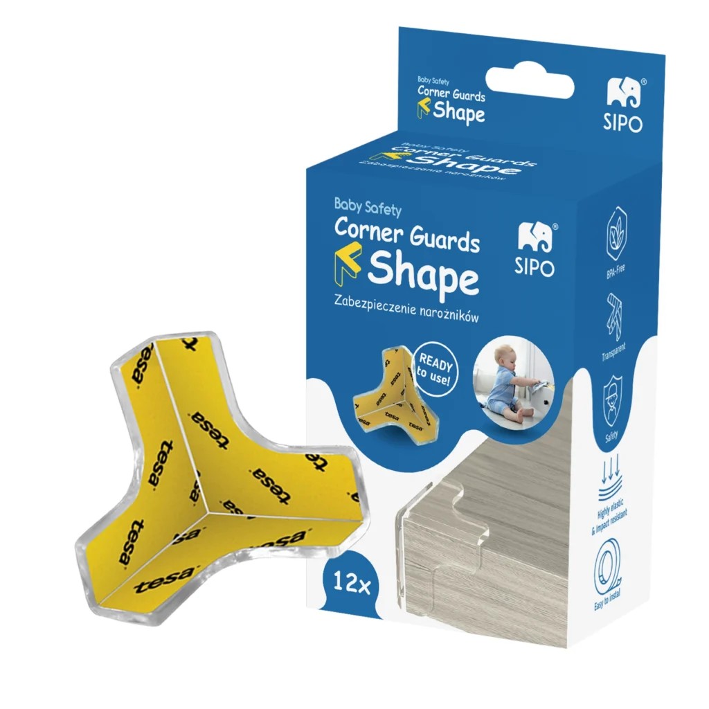 Sipo Προστατευτικά Γωνιών Τύπου Τ Σετ 12τμχ Pvc Διάφανα Sipo SIP-SBS-EC55T (Υλικό: PVC) - Sipo - SIP-SBS-EC55T