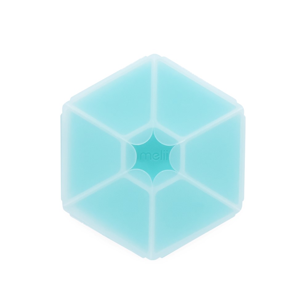 Melii Φαγητοδοχείο Πλαστικό Με 6 Χωρίσματα Snackle Box Hexagon Blue Melii MEL23710 (Υλικό: Πλαστικό, Χρώμα: Μπλε) - Melii - MEL23710