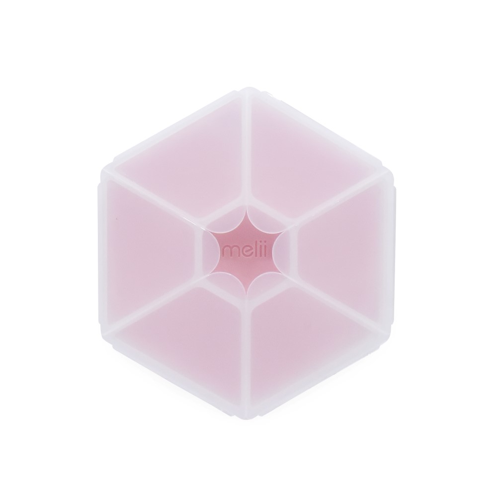 Melii Φαγητοδοχείο Πλαστικό Με 6 Χωρίσματα Snackle Box Hexagon Pink Melii MEL23700 (Υλικό: Πλαστικό, Χρώμα: Ροζ) - Melii - MEL23700