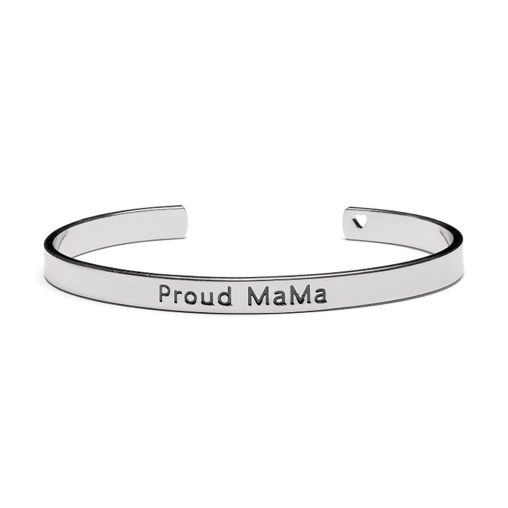 Proud mama Βραχιόλι-Χειροπέδα Mama Silver Proud Mama PM-422 (Χρώμα: Ασημί ) - Proud mama - PM-422