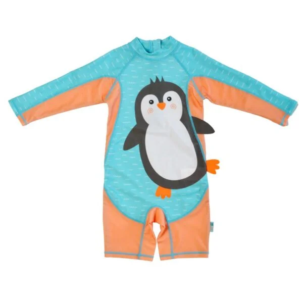 Ολόσωμο Μαγιό Surf Suit 6-12μηνών UPF50 Penguin Zoocchini ZOO12418 (Μέγεθος: 6-12 Μηνών) - Zoocchini - ZOO12418-6-12M