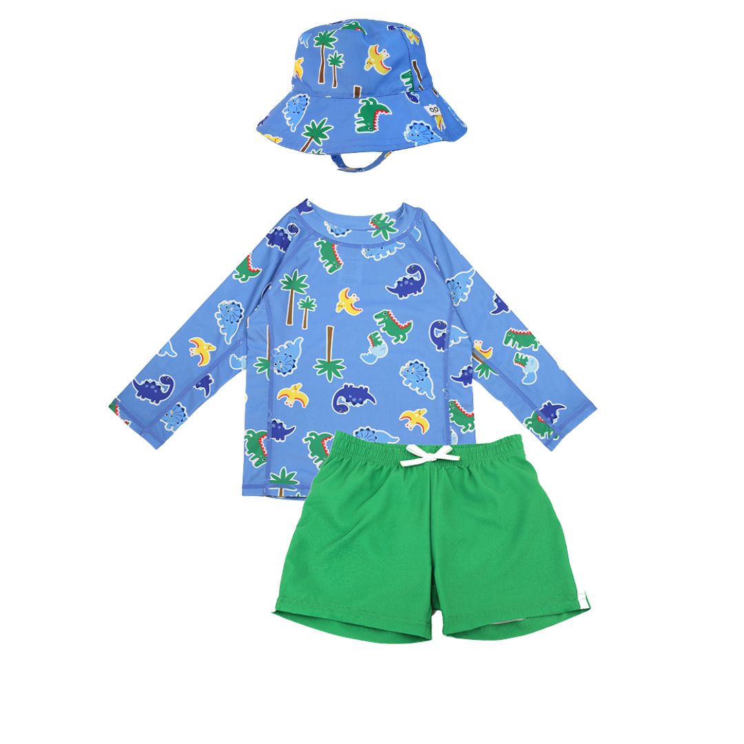 Σετ Μαγιό Με Bucket Καπέλο Και Μπλούζα UV 4 Ετών Devin the Dino & Friends Zoocchini ZOO16008 (Μέγεθος: 4 Ετών) - Zoocchini - ZOO16008-4T