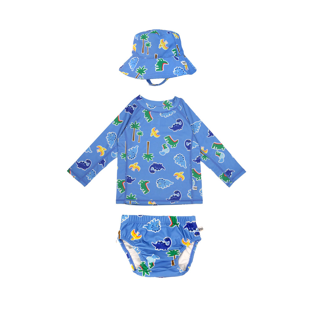 Σετ Μαγιό Πάνα Με Καπέλο Και Μπλούζα UV 6-12μηνών Devin the Dino & Friends Zoocchini ZOO16013 (Μέγεθος: 6-12 Μηνών) - Zoocchini - ZOO16013-6-12M