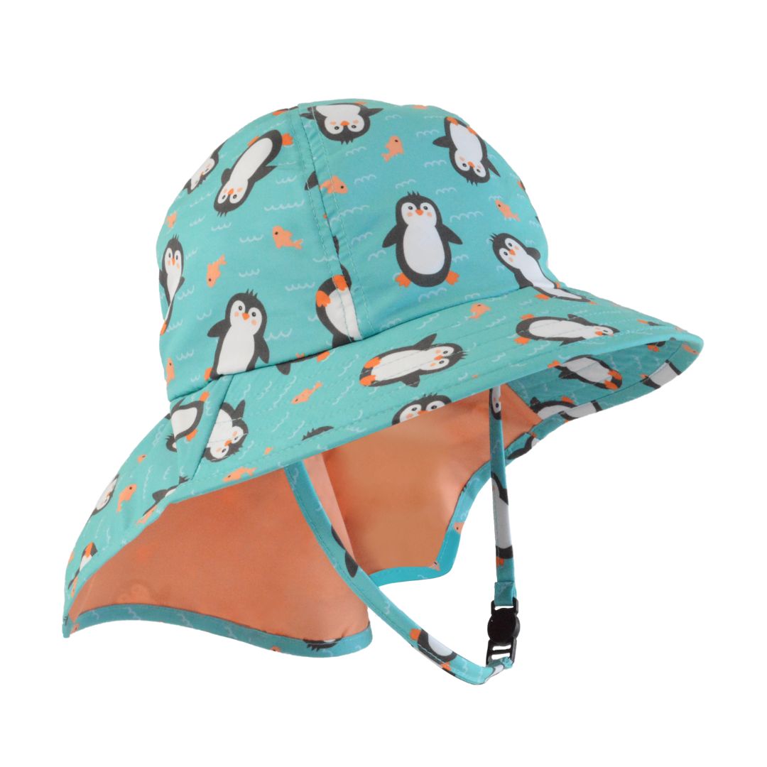 Zoocchini Αντηλιακό Cape Καπέλο 2-4 Ετών UPF50 Sunhat Penguin Zoocchini ZOO15058 (Μέγεθος: 2-4 Ετών) - Zoocchini - ZOO15058-2-4Y