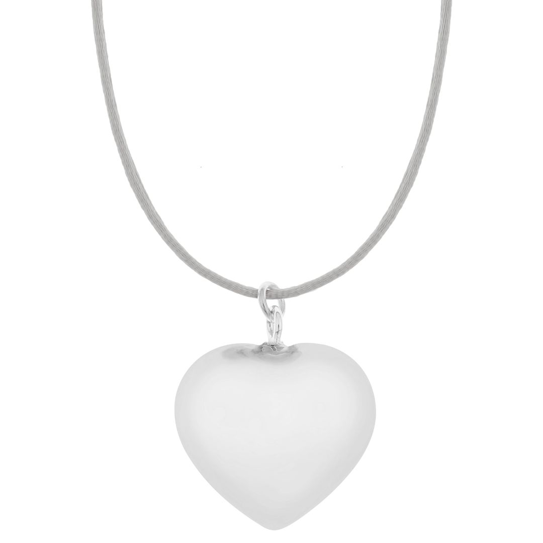 Μενταγιόν Εγκυμοσύνης Επάργυρο-Βαμβακερό Bola Sofie Silver-Grey Καρδιά Proud Mama PM-667 (Ύφασμα: Βαμβάκι 100%, Χρώμα: Γκρι, Υλικό: Επάργυρη) - Proud mama - PM-667