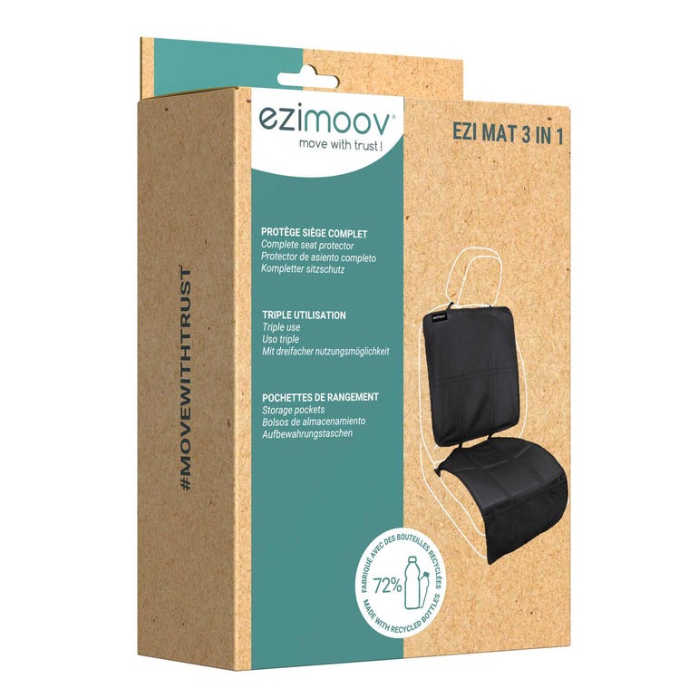 ezimoov Ezi – Mat 3 σε 1 Για Κάθισμα Αυτοκινήτου Polyester Μαύρο 123x48,5εκ. Ezimoov EZ-1201 (Ύφασμα: Polyester, Χρώμα: Μαύρο) - ezimoov - EZ-1201