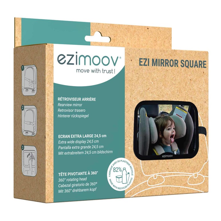 ezimoov Παιδικός Καθρέπτης Αυτοκινήτου 17,5x24,5εκ. Square Mirror Ezi EZ-1103 - ezimoov - EZ-1103