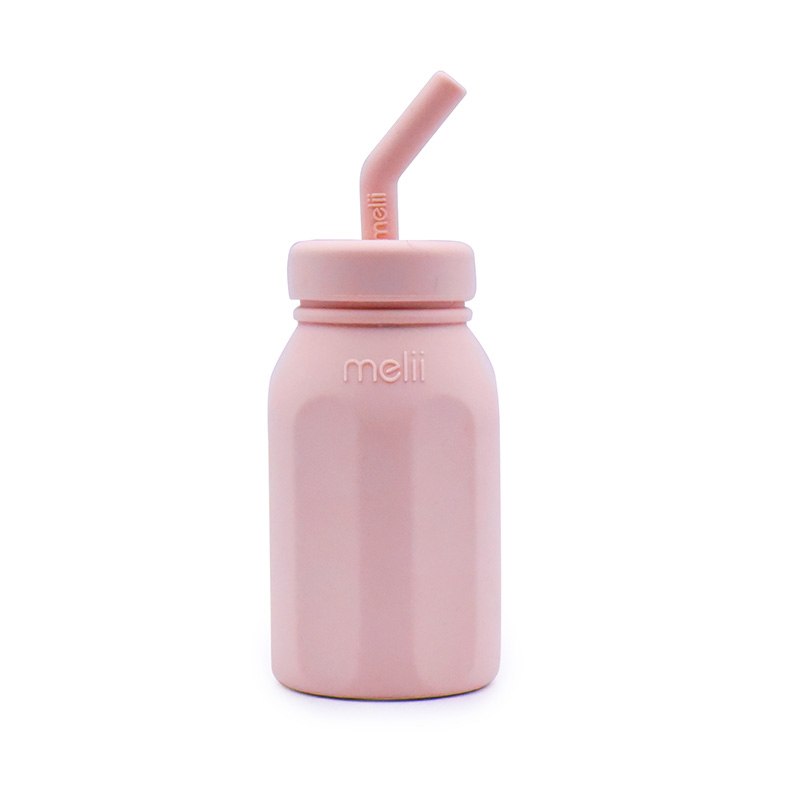 Μπουκάλι Σιλικόνης Με Καλαμάκι 230ml Ροζ Melii MEL20500 (Υλικό: Σιλικόνη, Χρώμα: Ροζ) - Melii - MEL20500