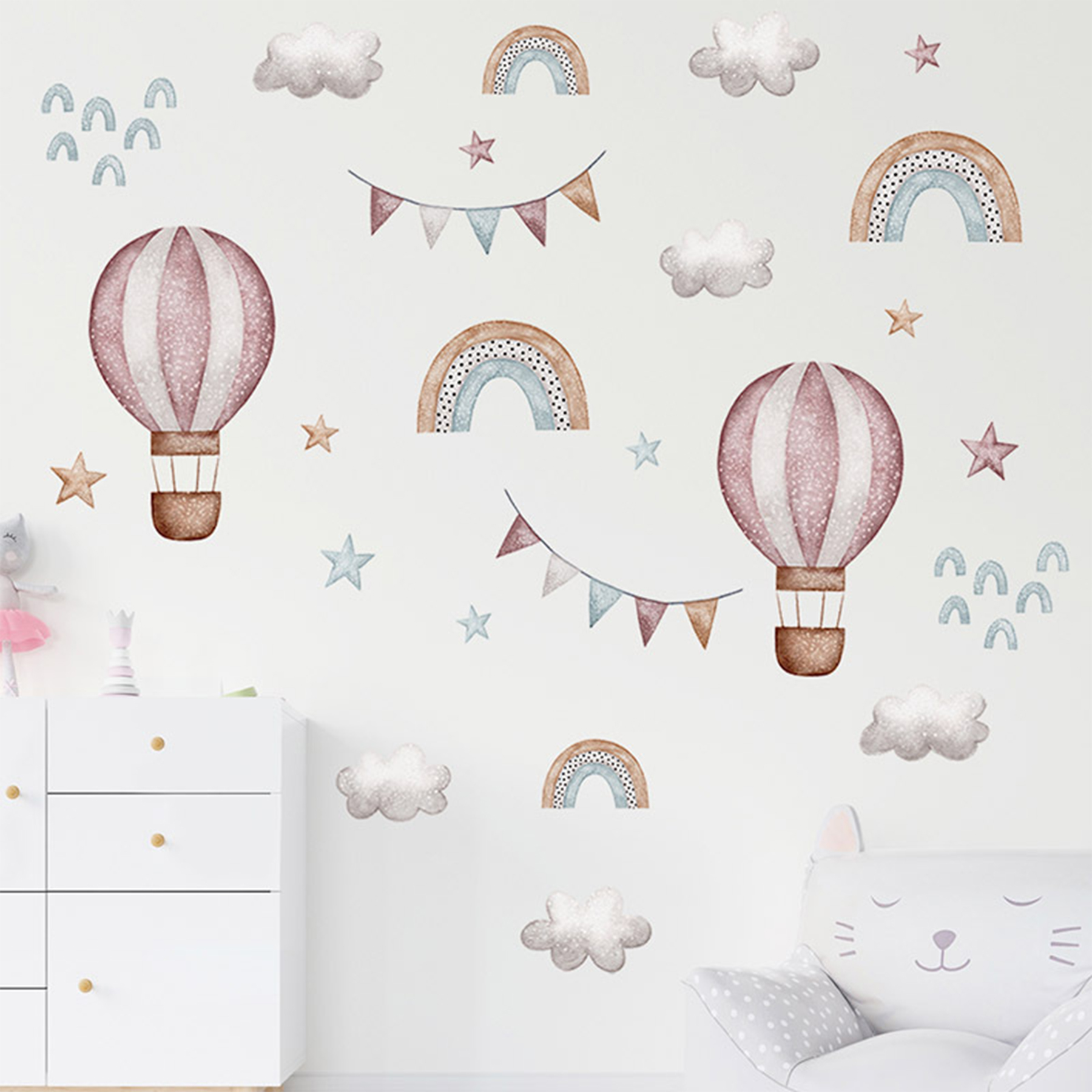 Sipo Αυτοκόλλητα Τοίχου Ballons 64x86εκ. Sipo SIP-WS63040 - Sipo - SIP-WS63040