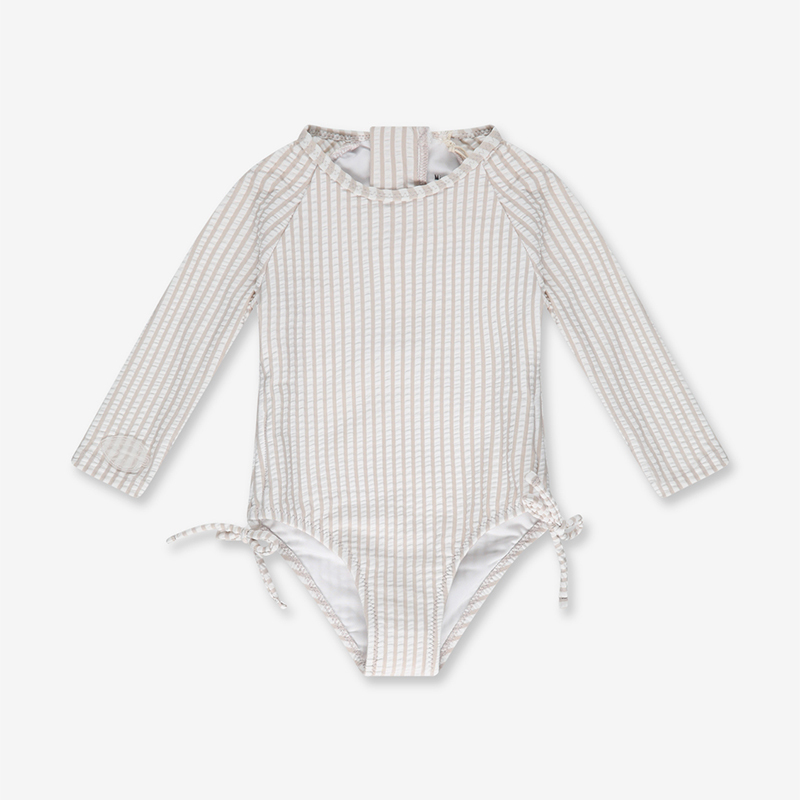 Ολόσωμο Μαγιώ Με Μανίκια UV 12-18μηνών Pink-White Minene 241480012612M (Μέγεθος: 12-18 Μηνών) - Minene - 241480012612M