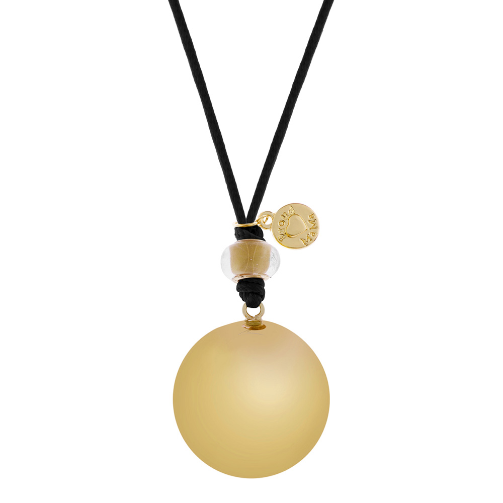 OEM Κολιέ Επάργυρο-Βαμβακερό BB Basic Gold Proud Mama PM-243 (Ύφασμα: Βαμβάκι 100%, Χρώμα: Χρυσό , Υλικό: Επάργυρη) - OEM - PM-243