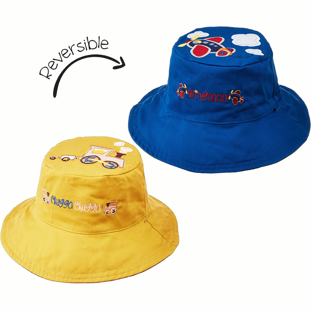 Καπέλο Διπλής Όψης UPF50 4-6Ετών Τρενάκι FlapJackKids LUV0133L (Μέγεθος: 4-6 Ετών) - FlapJackKids - LUV0133L