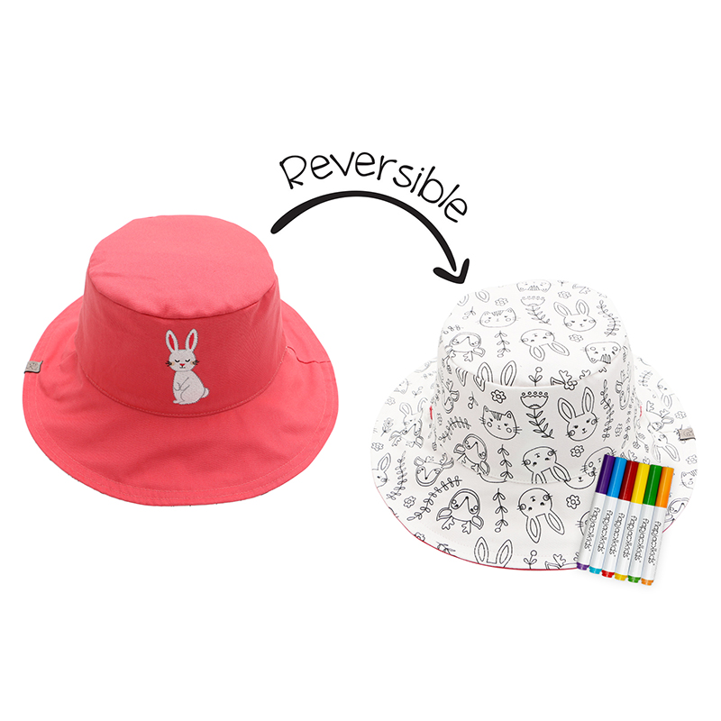 Καπέλο DIY Paint UPF50 4-6Ετών Bunny FlapJackKids FJKCS907L (Μέγεθος: 4-6 Ετών) - FlapJackKids - FJKCS907L