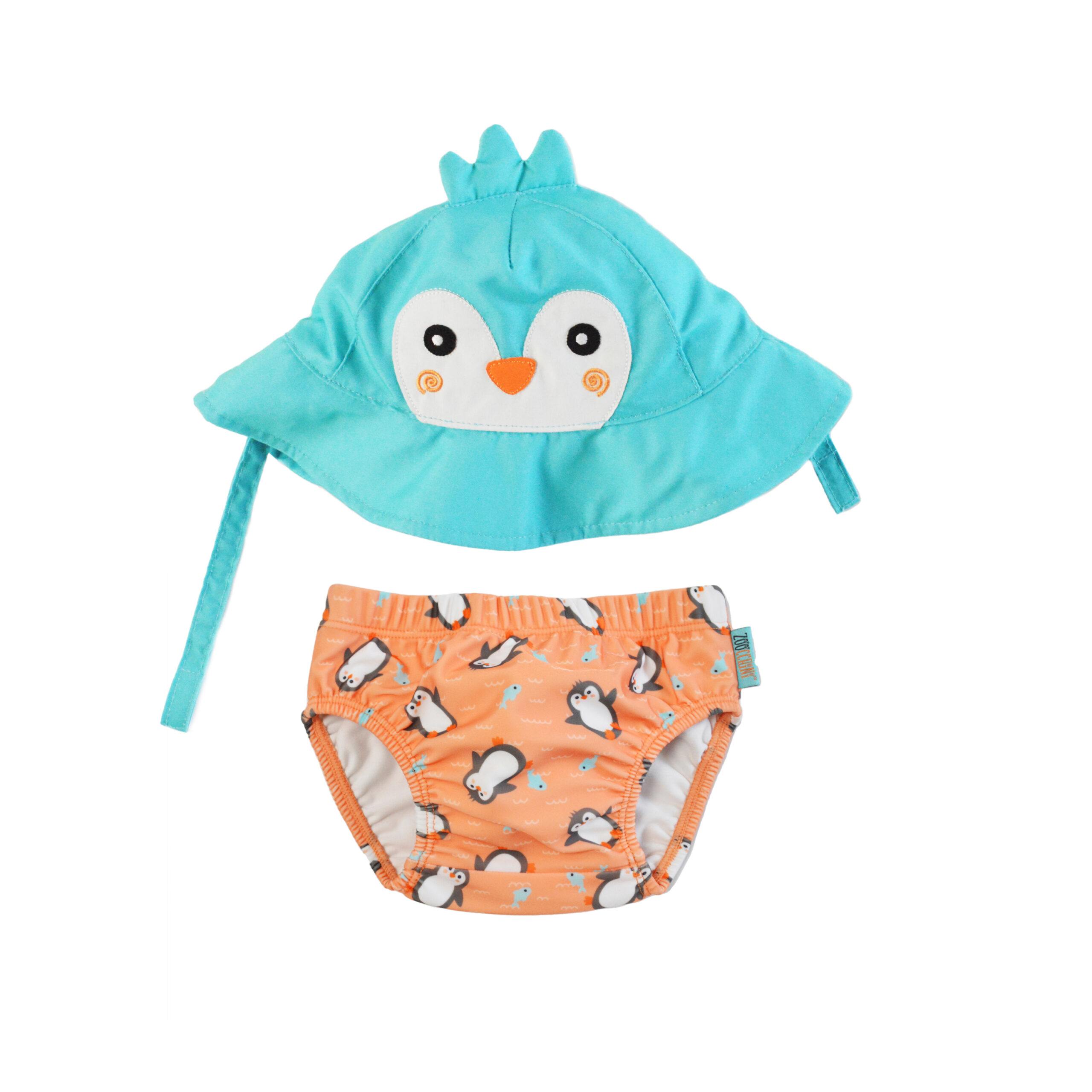 Σετ Μαγιό Πάνα Με Καπέλο UPF50 6-12μηνών Parker the Penguin Zoocchini ZOO12015M (Μέγεθος: 6-12 Μηνών) - Zoocchini - ZOO12015M