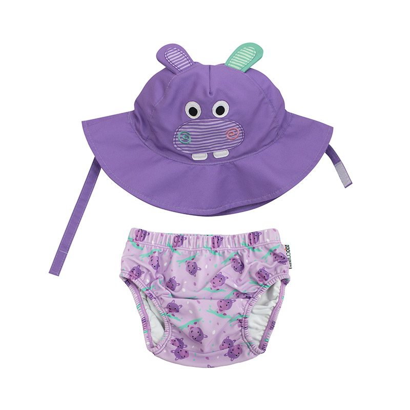 Σετ Μαγιό Πάνα Με Καπέλο UPF50 6-12μηνών Hippo Zoocchini ZOO12014M (Μέγεθος: 6-12 Μηνών) - Zoocchini - ZOO12014M