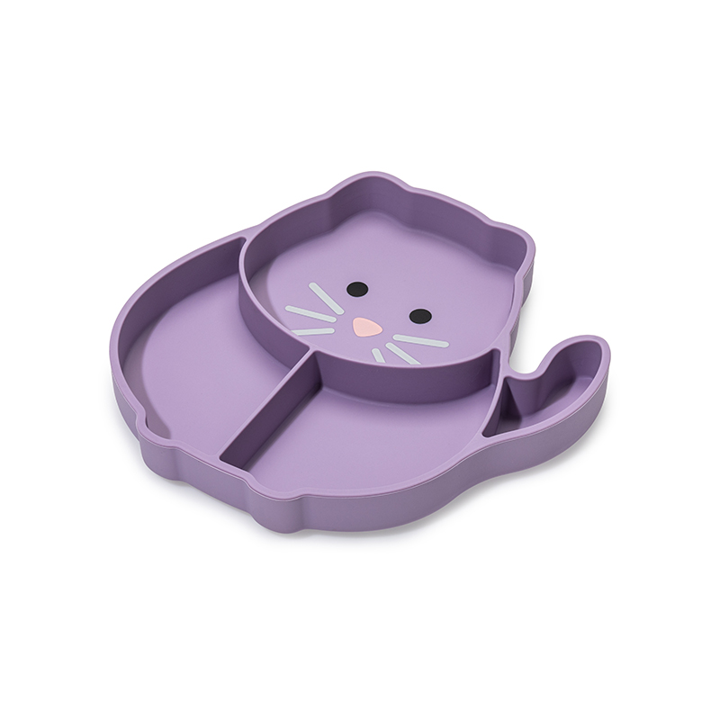 Melii Πιάτο Σιλικόνης Με Βεντούζα Cat Μωβ Melii MEL17600 (Υλικό: Σιλικόνη, Χρώμα: Μωβ) - Melii - MEL17600