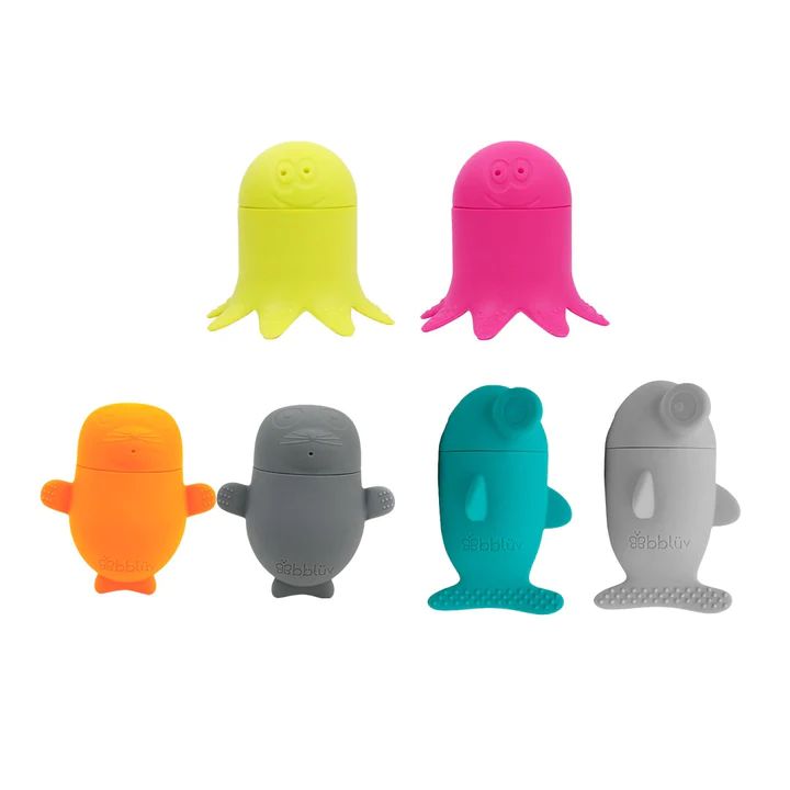 Bbluv Σετ 6 Παιχνίδια Μπάνιου Σιλικόνης Bbluv Buddies B0152 (Υλικό: Σιλικόνη) - Bbluv - B0152