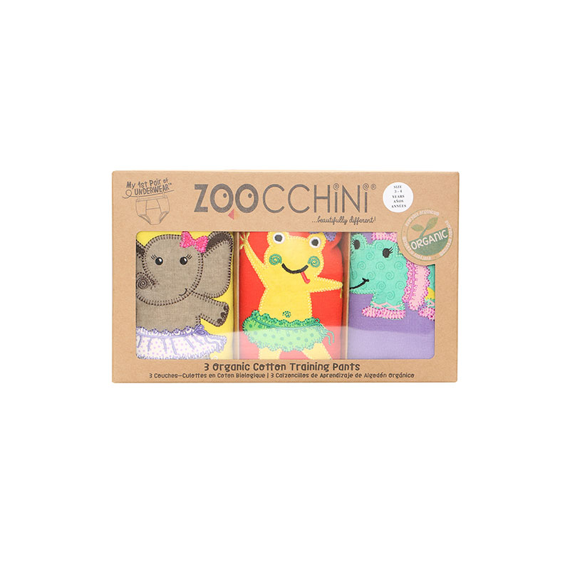 Zoocchini Εκπαιδευτικά Βρακάκια Σετ 3τμχ Οργανικά Βαμβακερά 2-3 Ετών Ballerina Zoocchini ZOO13010-2T/3T (Ύφασμα: Βαμβάκι 100%, Μέγεθος: 2-3 Ετών) - Zoocchini - ZOO13010-2T/3T