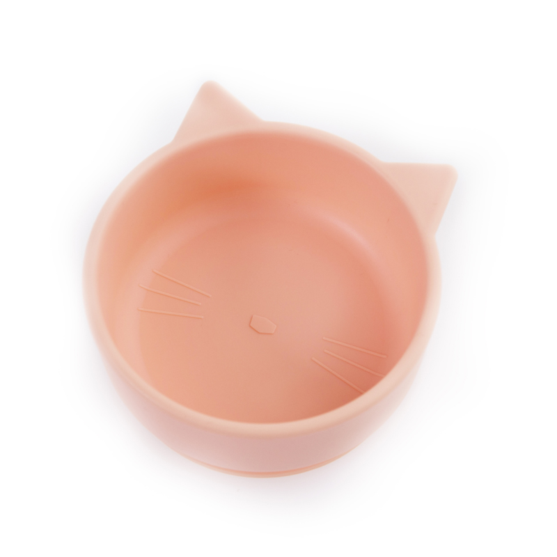 babywise Μπωλ Σιλικόνης Με Βεντούζα Γατούλα Honey Peach 12x11,5x5,7εκ.-350ml babywise SLW024 (Υλικό: Σιλικόνη, Χρώμα: Ροδακινί) - babywise - SLW024