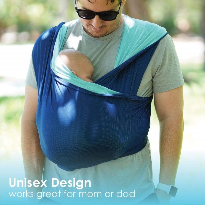 Baby K'tan Μάρσιπος Βαμβακερός Small Oasis Turquoise-Blue Baby K’tan BKBC-ACT-TB-S (Ύφασμα: Βαμβάκι 100%, Χρώμα: Μπλε, Μέγεθος: Small) - Baby K'tan - BKBC-ACT-TB-S