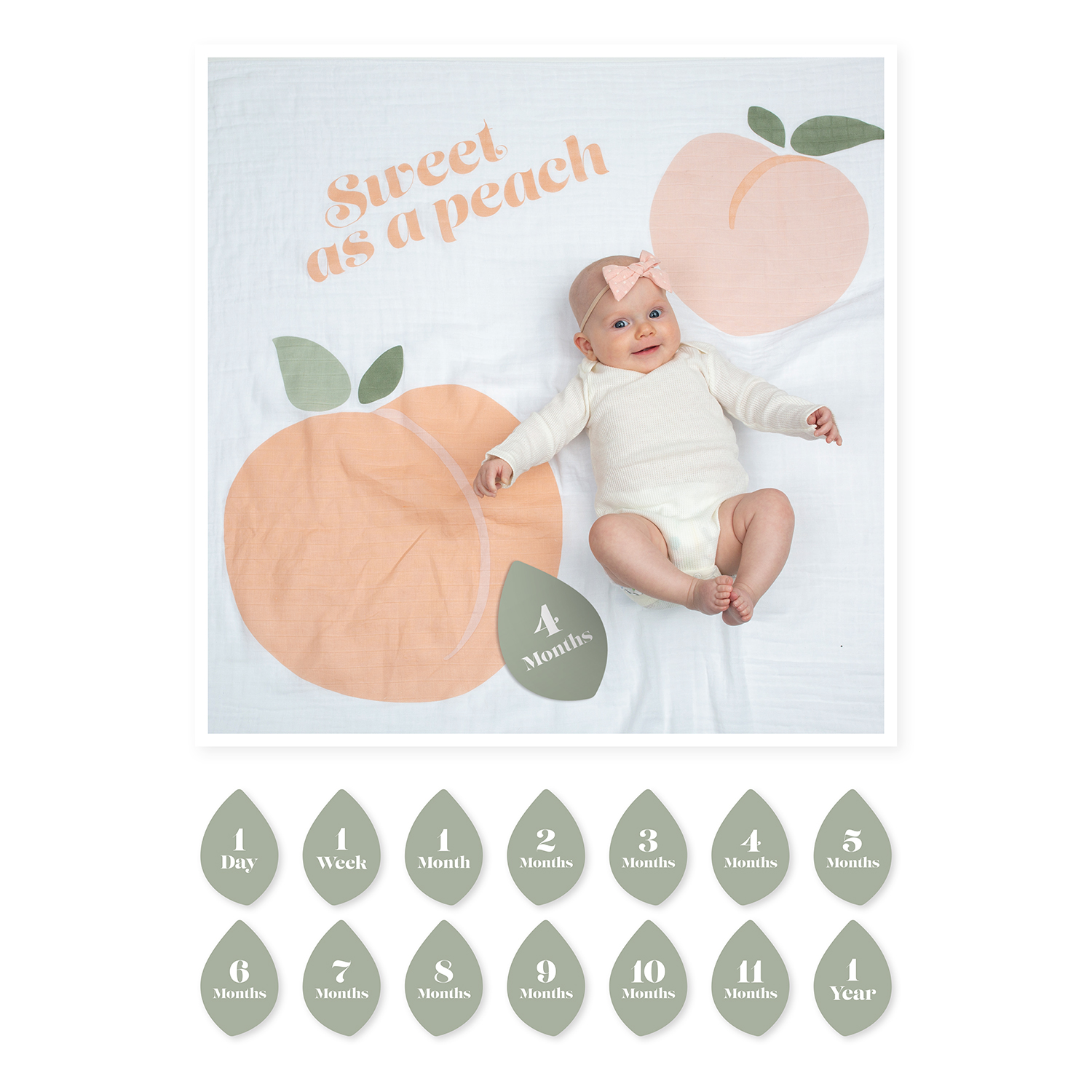 Lulujo Mουσελίνα Φωτογράφισης 100x100εκ. & Κάρτες Sweet as Peach Lulujo LJ596 - Lulujo - LJ596