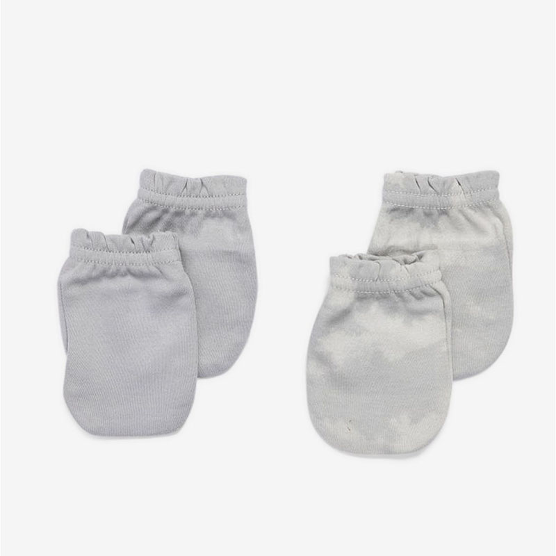 Σετ 2 Ζεύγη Γαντάκια Βαμβακερά Νεογέννητου Marble Minene 22130005910OS (Ύφασμα: Βαμβάκι 100%, Χρώμα: Γκρι) - Minene - 22130005910OS