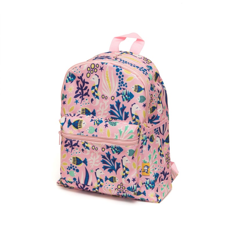 Petit Monkey Backpack Παιδικό 28x10x33εκ. Under the Pink Petit Monkey PTM-BP2 (Χρώμα: Ροζ) - Petit Monkey - PTM-BP2
