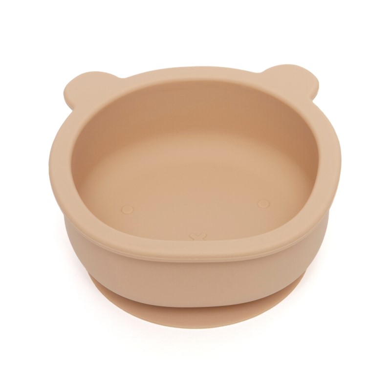 Petit Monkey Μπωλ Σιλικόνης Με Βεντούζα Bear Honey Peach 12x11x5εκ. Petit Monkey PTM-SB3 (Υλικό: Σιλικόνη, Χρώμα: Ροδακινί) - Petit Monkey - PTM-SB3