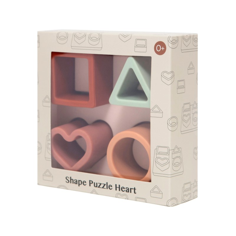 Petit Monkey Παζλ Σφηνώματα Σιλικόνης Heart Petit Monkey PTM-PMG026 - Petit Monkey - PTM-PMG026
