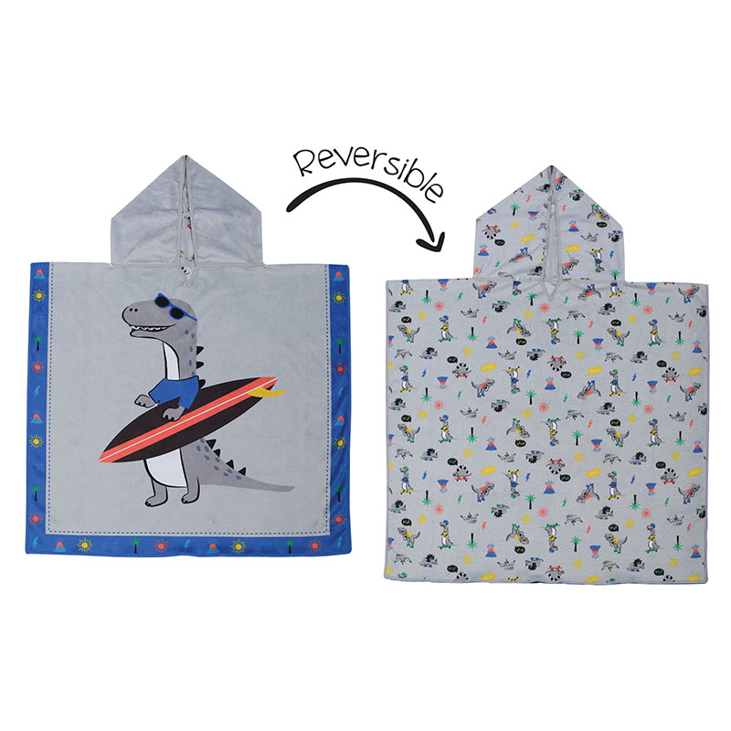 Πόντσο Διπλής Όψης UPF50 61x61εκ. Dino FlapJackKids FJKCU567 - FlapJackKids - FJKCU567