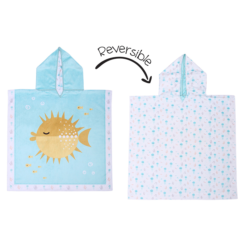 Πόντσο Διπλής Όψης UPF50 61x61εκ. Jellyfish FlapJackKids FJKCU562 - FlapJackKids - FJKCU562