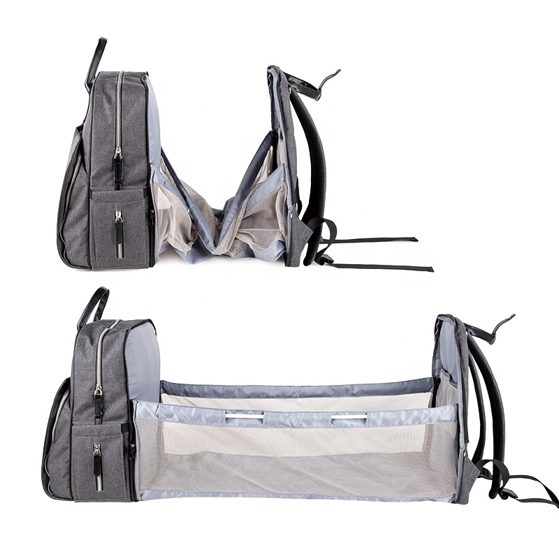 babywise Τσάντα Backpack 30x15x40εκ. Με Αλλαξιέρα Πτυσσόμενη Babywise FEM-HD23A (Χρώμα: Γκρι) - babywise - FEM-HD23A