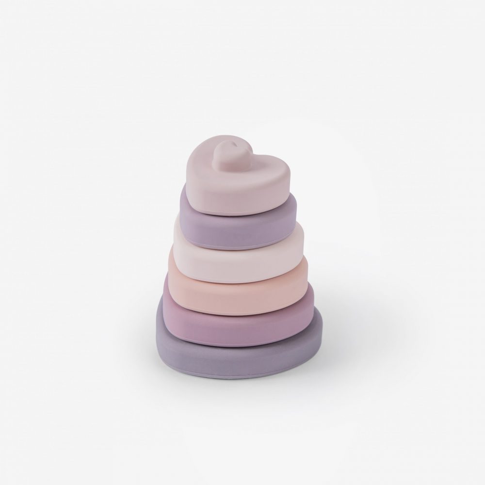 Minene Παιχνίδι Στοίβαξης Σιλικόνης Beautiful Heart Light Pink Minene 11313005060OS - Minene - 11313005060OS