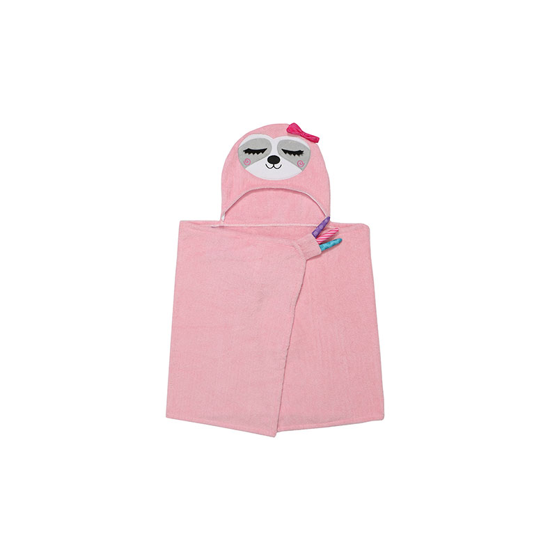Zoocchini Κάπα Βαμβακερή 127x55εκ. Sadie The Sloth Zoocchini ZOO11120 (Ύφασμα: Βαμβάκι 100%, Χρώμα: Ροζ) - Zoocchini - ZOO11120