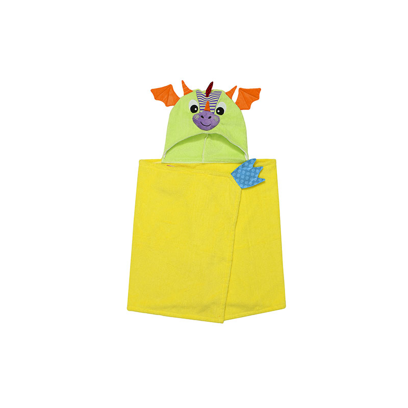 Zoocchini Κάπα Βαμβακερή 127x55εκ. Drool The Dragon Zoocchini ZOO11118 (Ύφασμα: Βαμβάκι 100%, Χρώμα: Κίτρινο ) - Zoocchini - ZOO11118