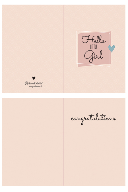 Proud mama Ευχετήρια Κάρτα Γέννησης Pink Proud mama PM-600 - Proud mama - PM-600